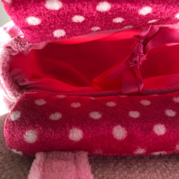 Aurora Plush Pink Polka Dot Pet Carrier Stuffed Animal Purse- NWOT - Picture 4 of 11